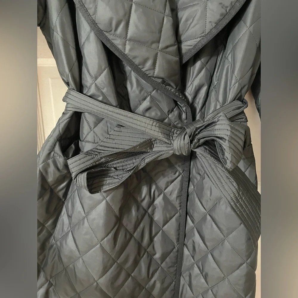 Etcetera Long Quilted Diamond Coat Size Large